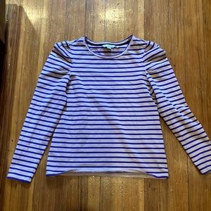 Women’s Boden Pink and Blue Striped Jersey Top, Size US 8